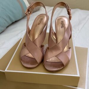 Michael Kors Rose Gold Slingback Heels